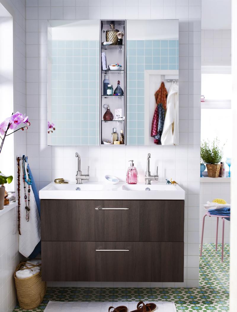  wooden vanity white wash basin 