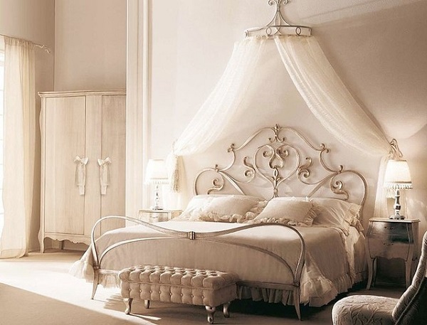 stylish bedroom design ideas metal frame canopy