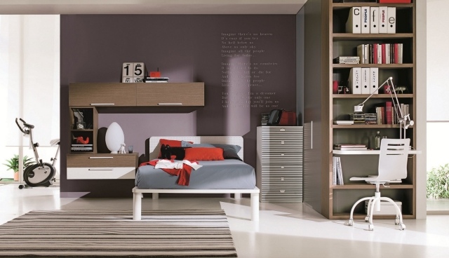 teen boys room modern furnishings ideas storage space