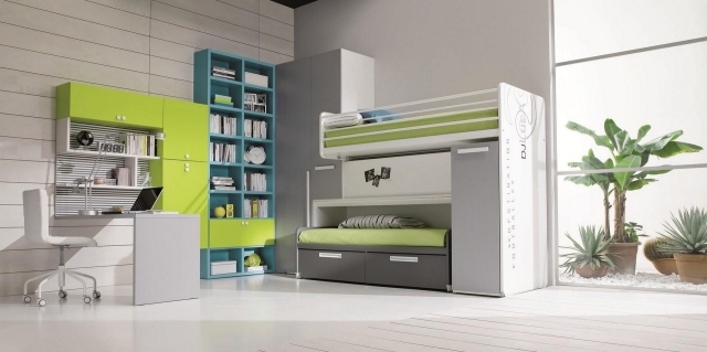 teenage boys room modern furniture ideas open concept bunk beds