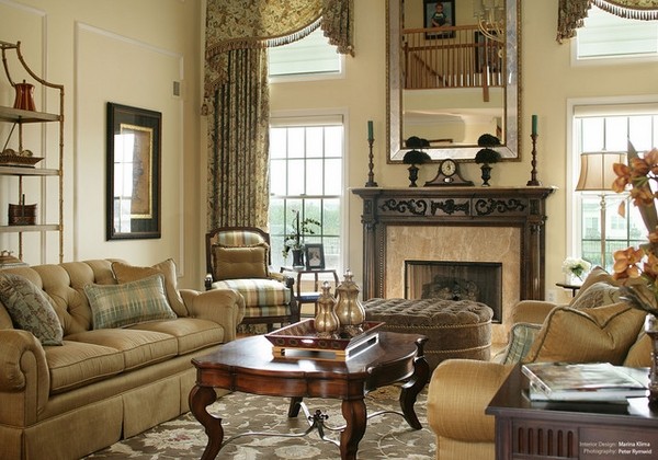 traditional living room interior spectacular valance curtains