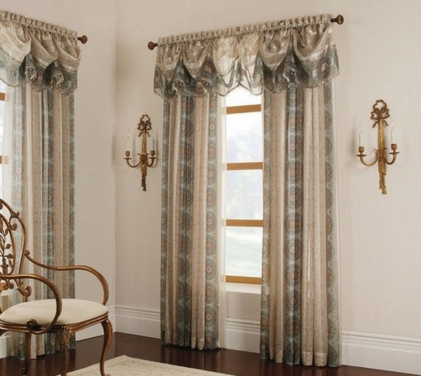 window valance curtains elegant living room decoration