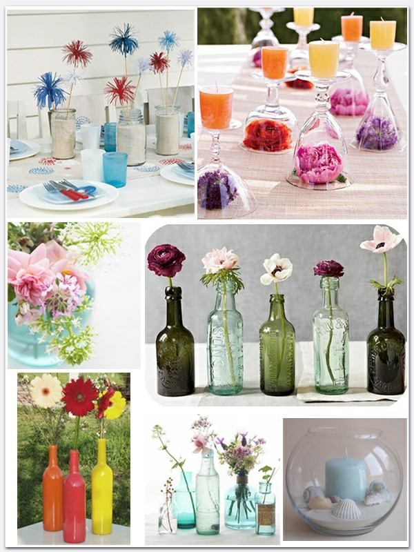 wine bottle vases table flower arrangements