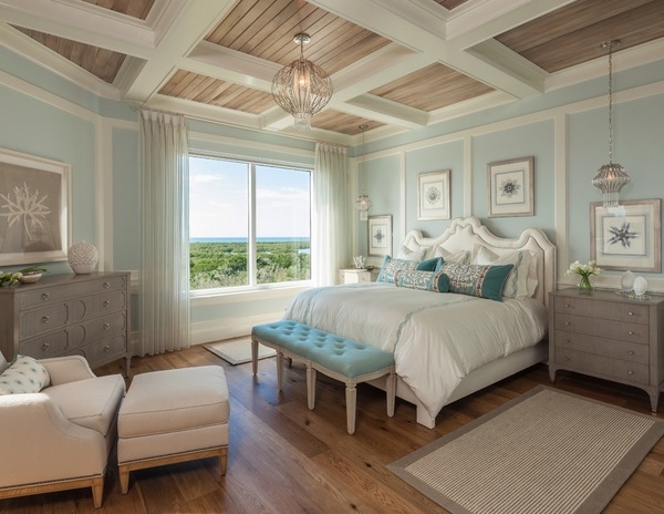 Beach style bedroom interior design wood