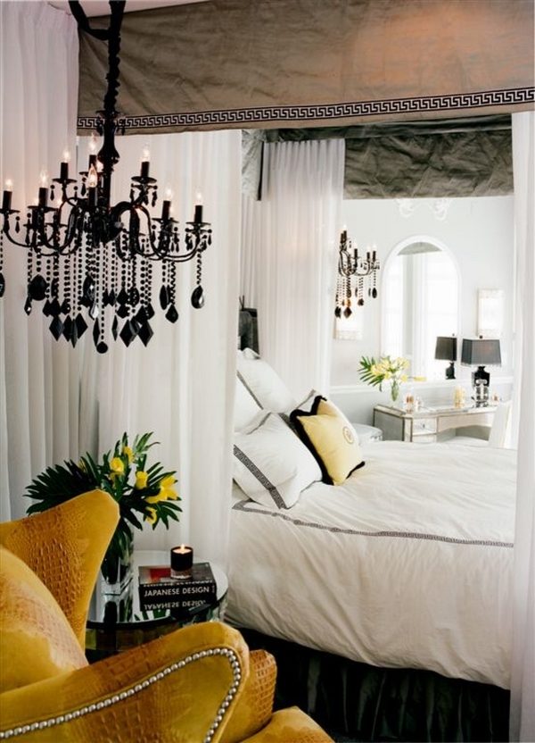 Bedroom lighting ideas side lamps black-crystal-chandeliers