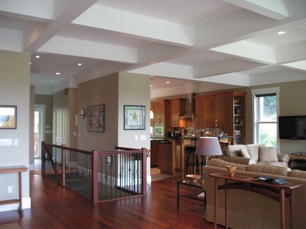 Coffered ceiling lifhting design ideas