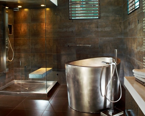 Contemporary bathroom stainless steel Japanese soaking tubs for small bathrooms stainless-steel-Japanese-soaking-tub-for-small-bathrooms