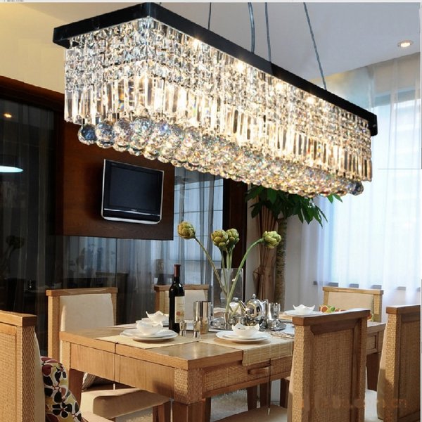 Contemporary dining room decorating ideas unique crystal chandelier