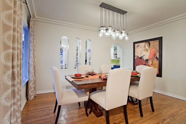 Contemporary-dining-room-design-decorative-lighting-maison-jars-chandelier-