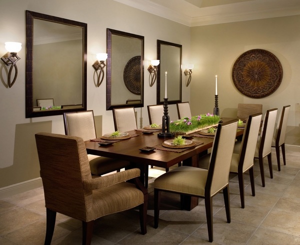 Contemporary-wall-sconces-wall mirrors dining room wall decorating