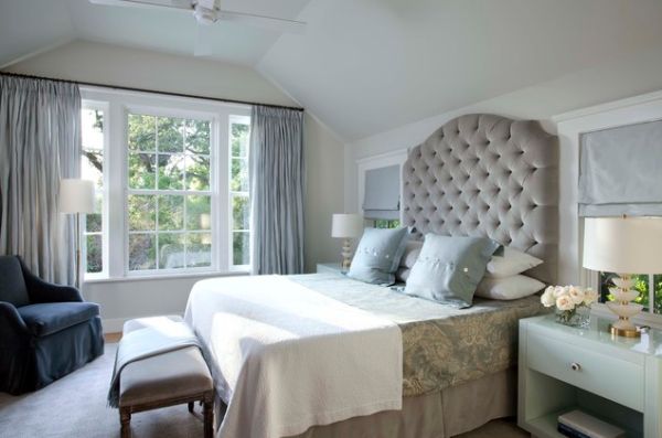 DIY-tall-tufted-headboard-contemporary bedroom design