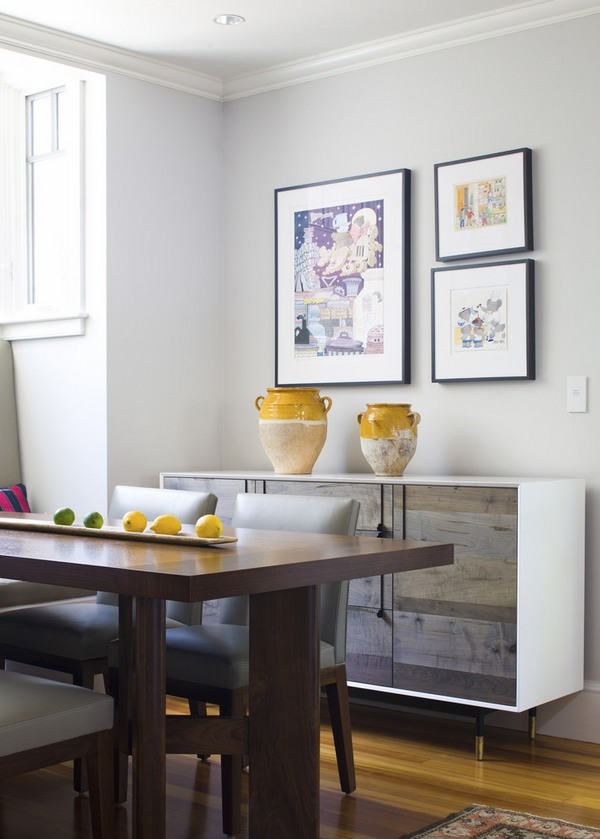 Dining-room-white-credenza-wood-cabinet doors