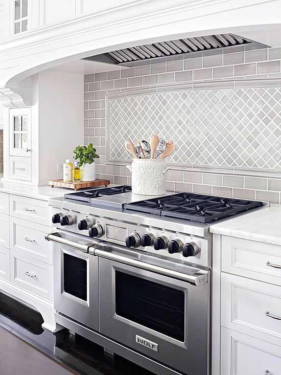 Kitchen-backsplash-tiles-ideas-gray-ceramic-tile-backsplash-white cabinets 