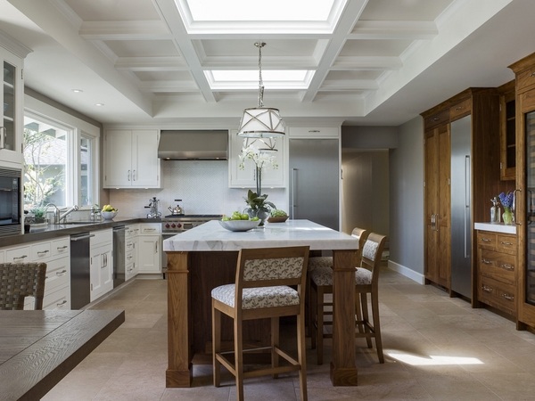 Kitchen ceiling design skylights coffers