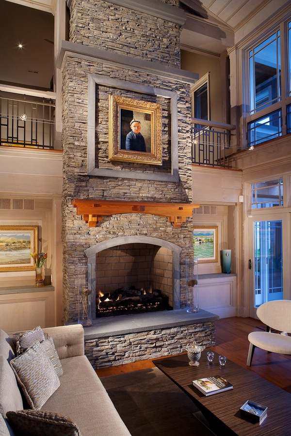 Living wooden mantel