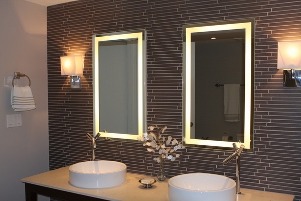 Modern bathroom vanities ideas double vanity mirror lights
