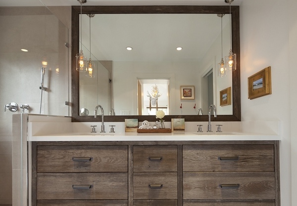 Rustic-bathroom-vanity-design-wood-storage-drawers