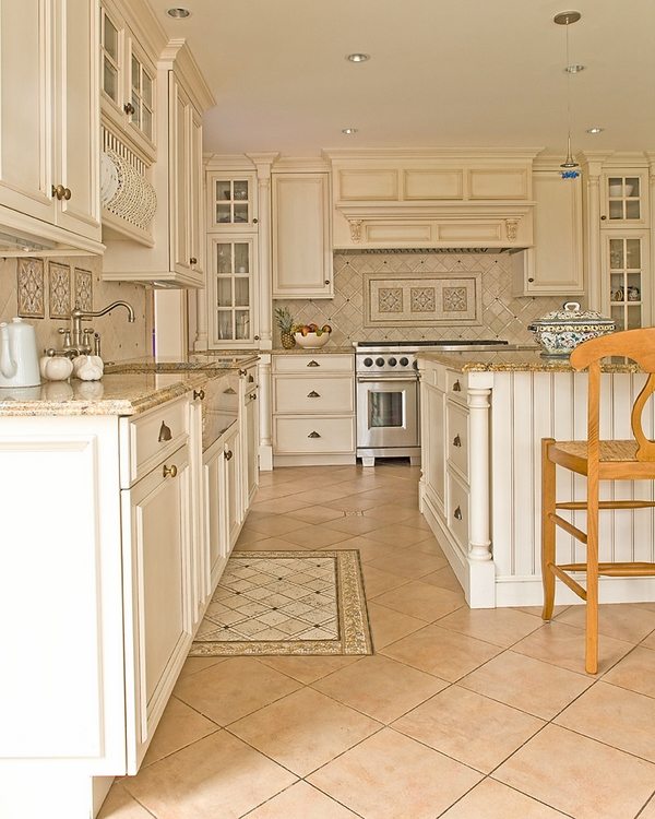 Santa-Cecilia-granite-countertops-kitchen renovation ideas white cabinets