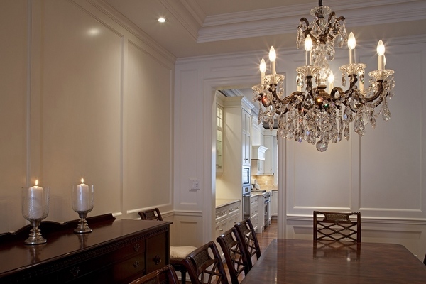 Unique crystal chandellier dining room decorating ideas