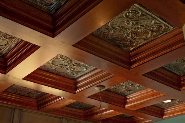 coffered ceiling design home office