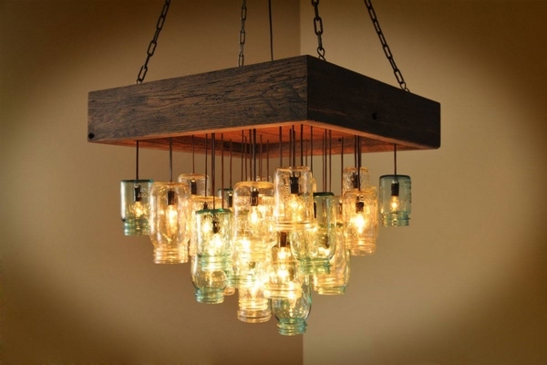 creative DIY-maison-jars-chandelier-design home decorating