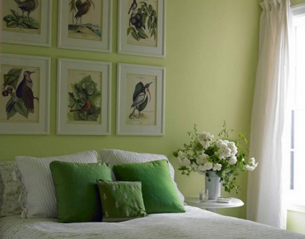 creative-small-bedroom-decorating-ideas-green shades