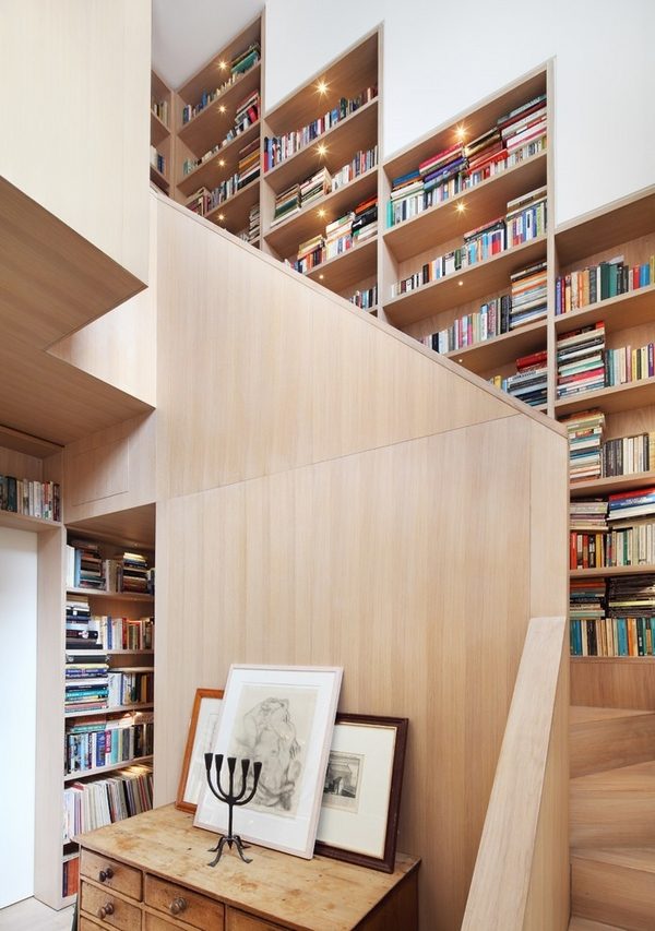 creative wall bookshelves designs modern home contemporary staircase