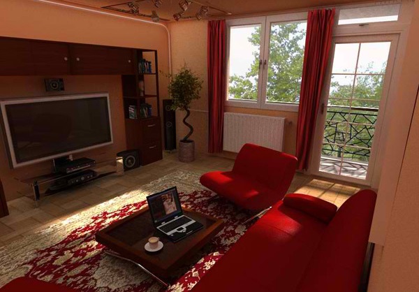 ideas for rooms red sofa and armchair area rug small coffee table