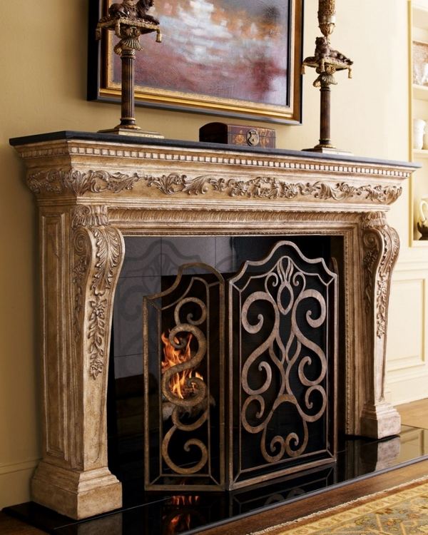 decorative-fireplace-screens-artistic carving