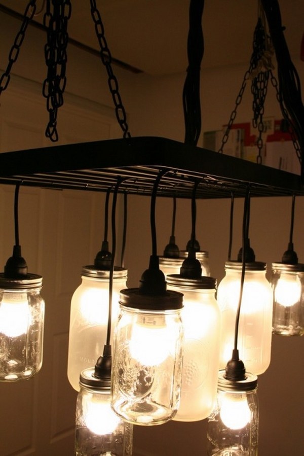 diy-maison-jars-chandelier-projects home decorating ideas