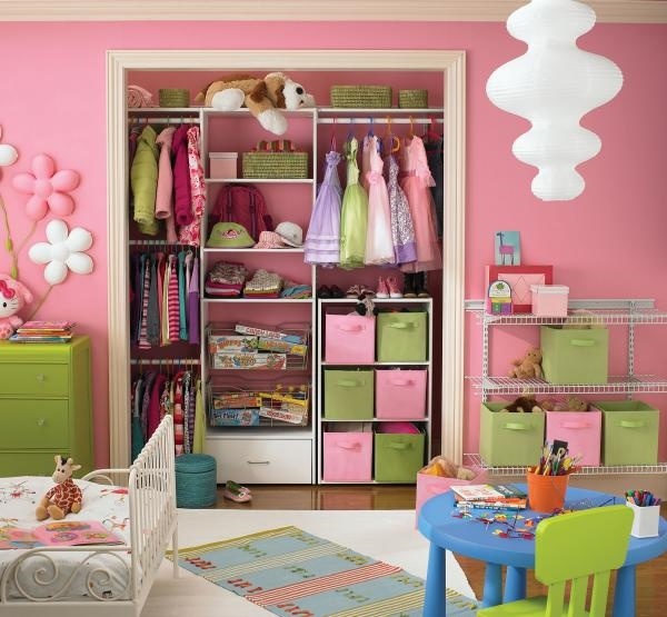 girl bedroom pink design open wardrobe small bedroom storage ideas