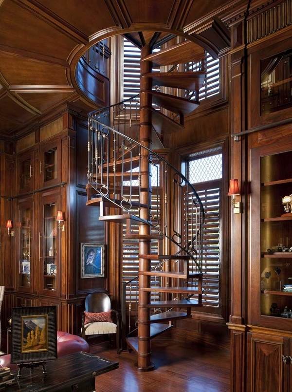 interior decorative stairs wood iron