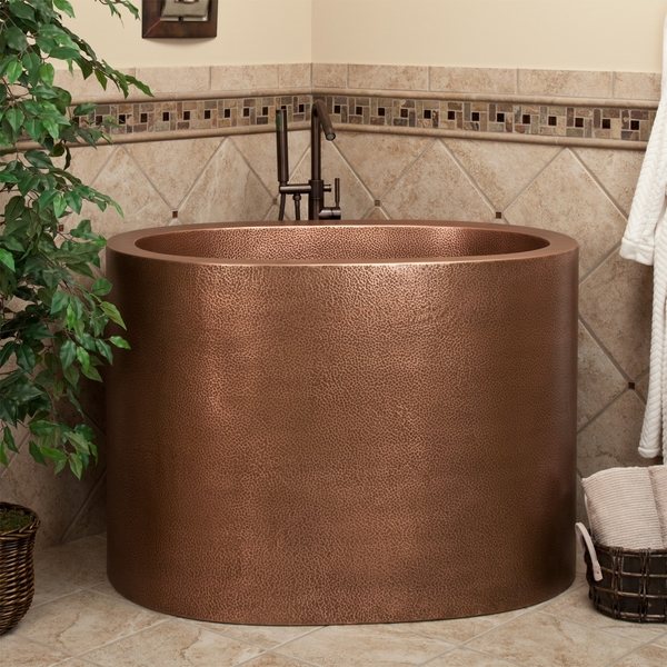 japanese-soaking-tubs-for small bathrooms round copper tub