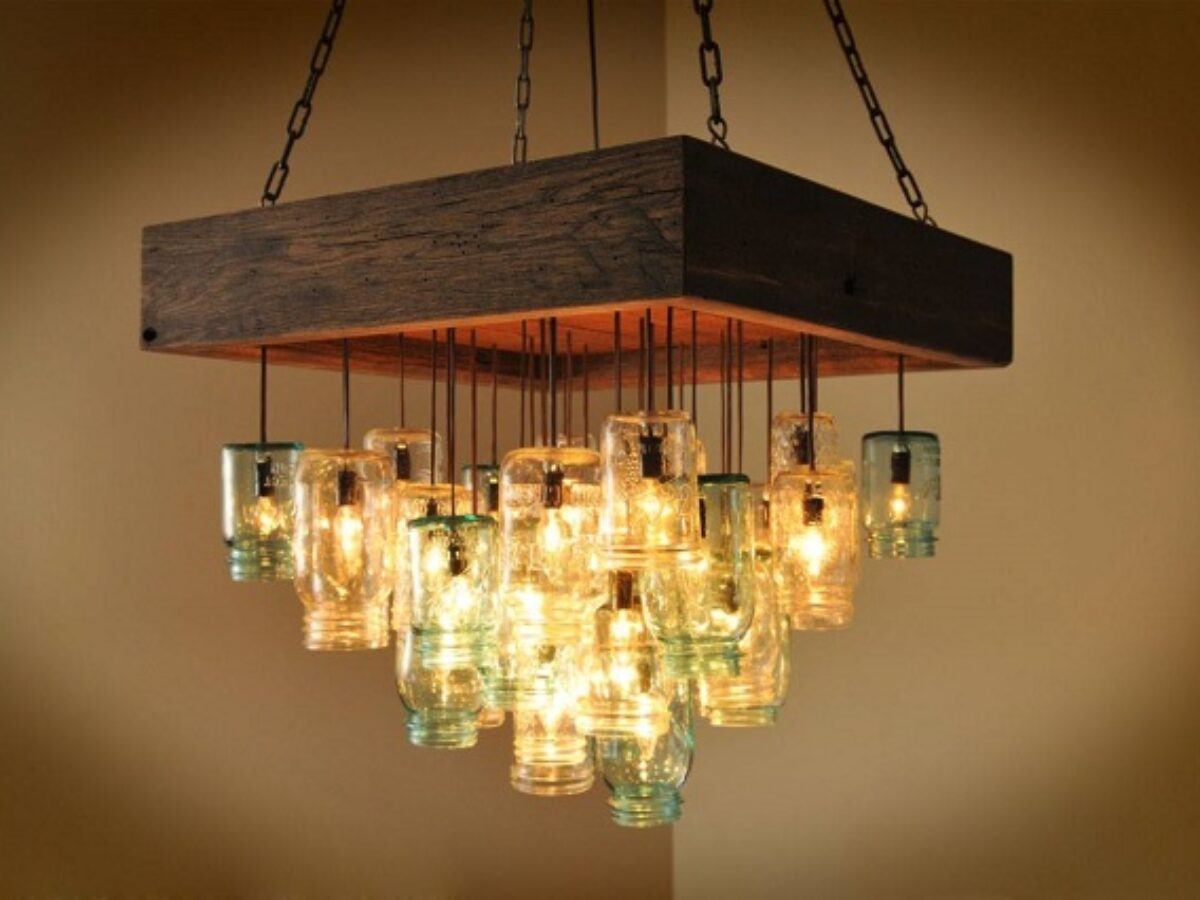 large mason jar chandelier