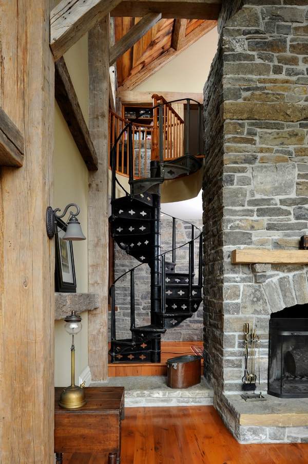 rustic house interior indoor decorative steps