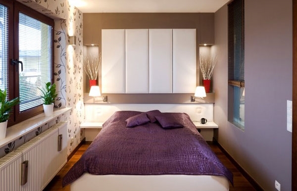 small-bedroom-ideas-bedroom-decorating tips purple color shades
