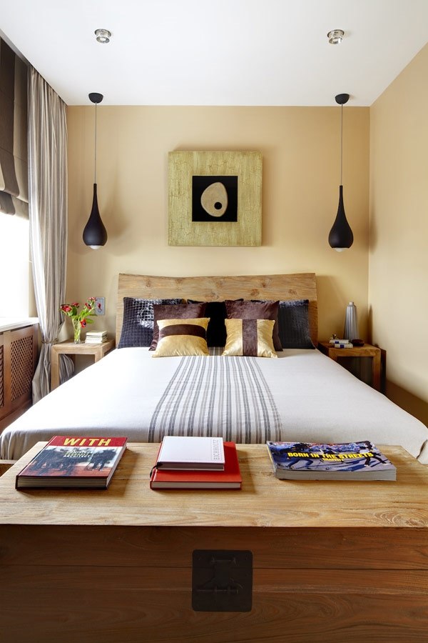 small bedroom furniture wood bed headboard bedside tables