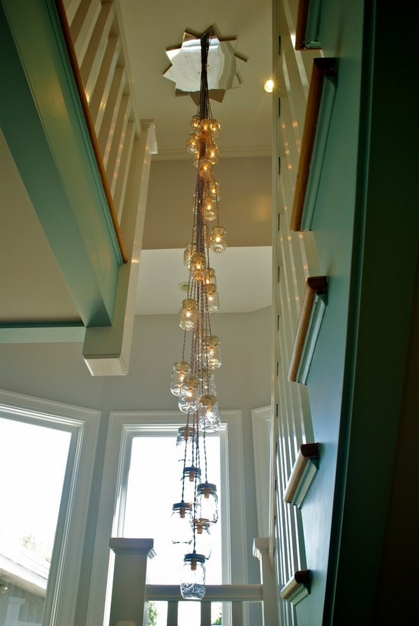 spectacular-maison-jars-chandelier-design-ideas hallway
