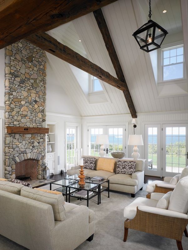 Warm up your home with an awesome stone fireplace