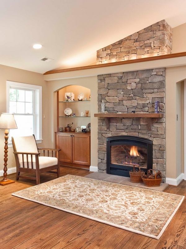 Warm up your home with an awesome stone fireplace