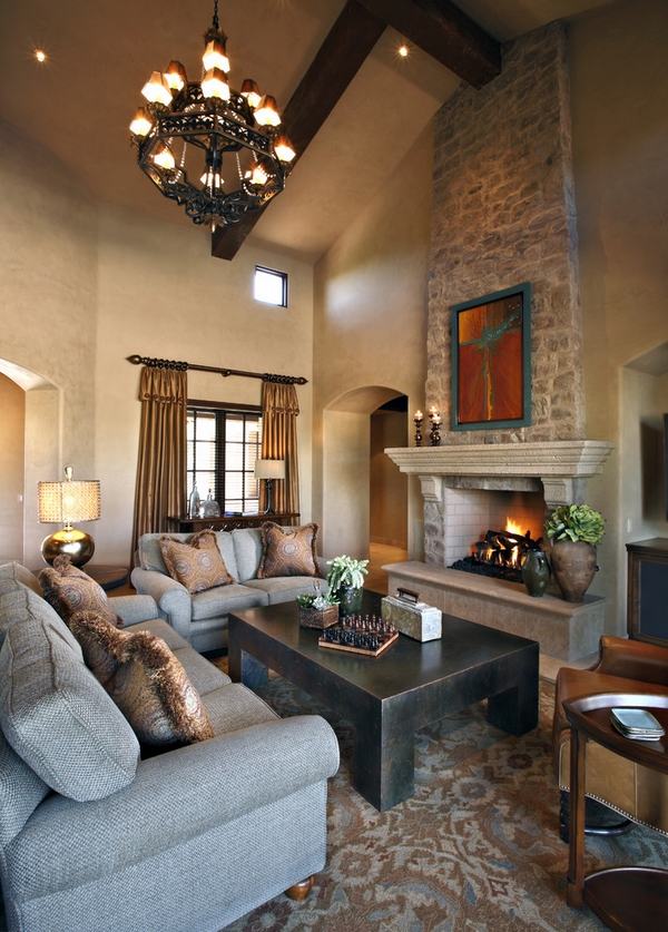 stone-mantel-natural-stone-fireplace-surround cozy living room