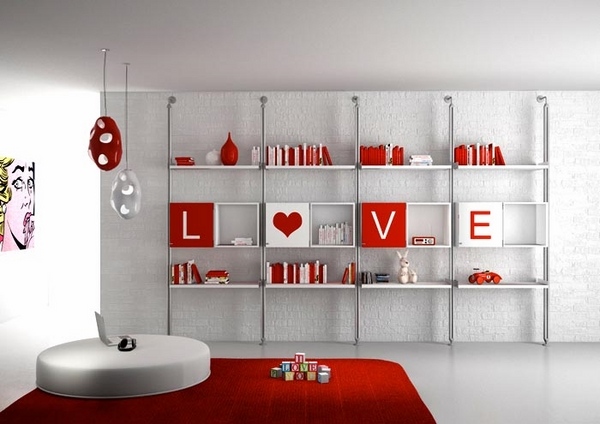 wall bookshelves design idea teenager room furniture ideas