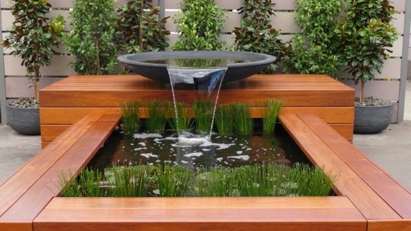 water features for gardens beautiful design wooden bowl waterfall pond