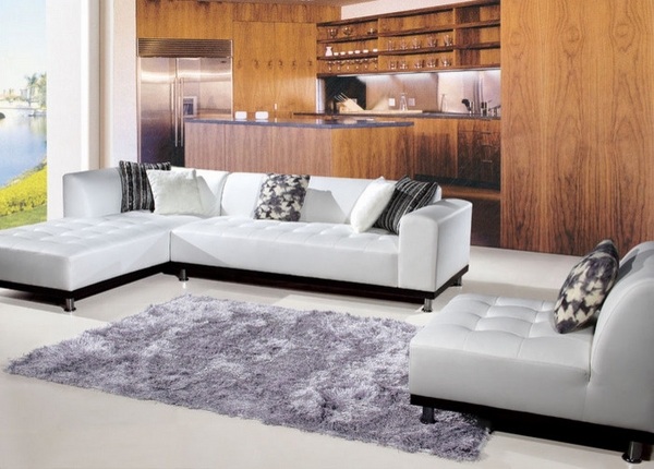 white leather sectional sofa contemporary living room furniture ideas