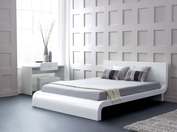 Bedroom design ideas white furniture wall design bed frame dressing table