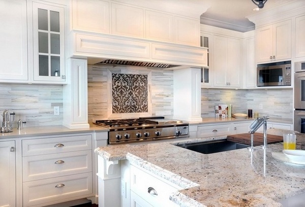 white kitchen design wood cabinets