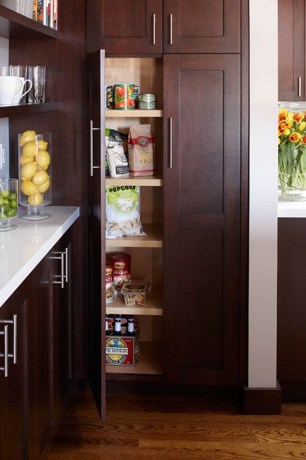 Contemporary kitchen pantry cabinet pantry doors shelves