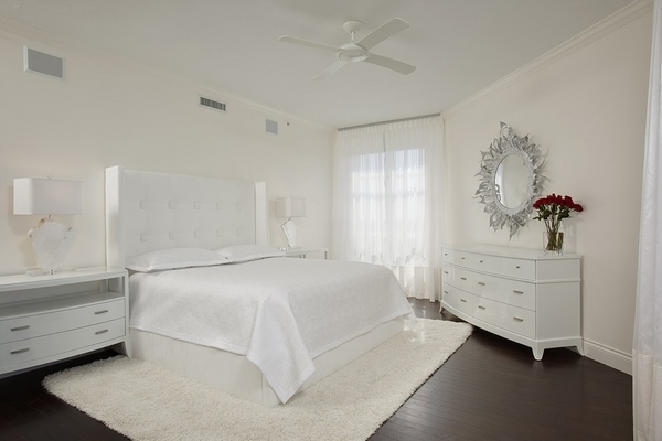 Contemporary white tufted headboard white bedroom furniture