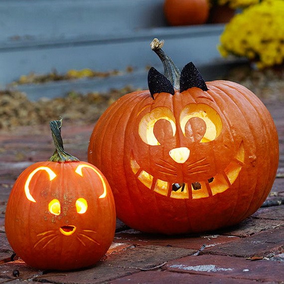 Cool easy pumpkin carving faces ideas smiling faces