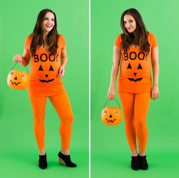 DIY-pregnant-Halloween-costume-pumpkin-costume